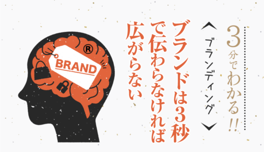 ブランドは3秒で伝わらなければ広がらない〜ブランディング〜